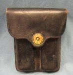 US Vietnam War Era, Black Leather 45 Pistol Magazine Pouch, …