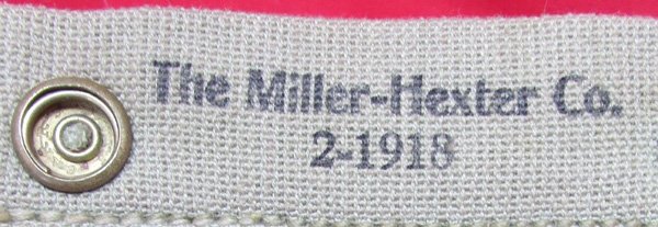  US WWI Canvas Bandage Pouch, Miller-Hexter Co. 1918, Near New — image 4