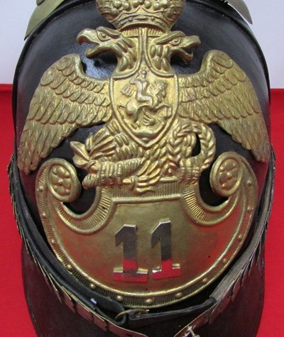  Russian Crimean War Infantry Helmet, 11th Regiment, Reproduction — image 3