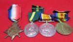 British WWI Medal Set of 4, Sgt Deuchars, Black Watch