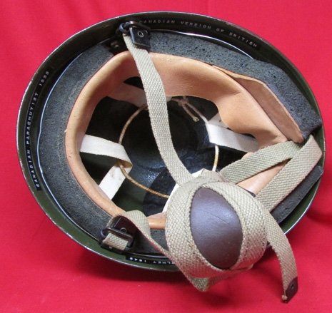 Canadian, Korean War Era Paratrooper Helmet, Complete — image 5