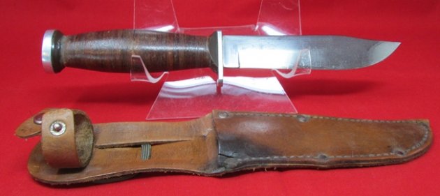  US Utility Knife and Leather Sheath, Schrade-Walden H-15 — image 3