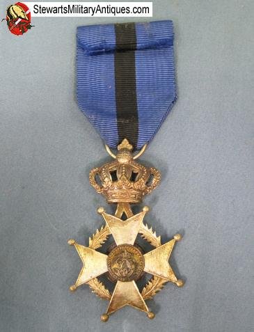  Belgian Order of Leopold I, Knight Class w' Crossed Swords — image 3