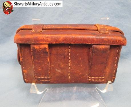  Japanese WWII Type 99 Leather Front Ammo Pouch   — image 3