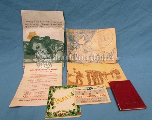  Chinese-Korean War Propaganda Leaflet Lot, 7 Pieces — image 3