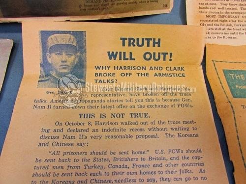  Chinese-Korean War Propaganda Leaflet Lot, 7 Pieces (Lot 2) — image 3