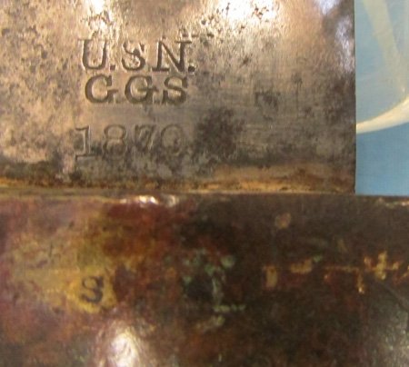  US Post Civil War, Ames Navy Bayonet & Scabbard, 1870 — image 6