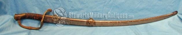  French Early 19th Century Officers Sword, Gilt & Blue Panel — image 2