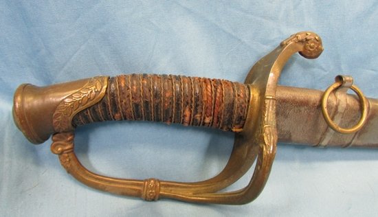  French Early 19th Century Officers Sword, Gilt & Blue Panel — image 3