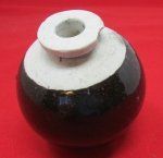 Japanese WWII Ceramic Grenade, INERT, Brown Gloss Finish