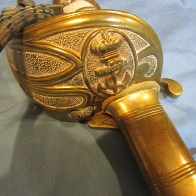  British Victorian Era, 1827 Pattern Royal Navy Officers Sword & Knot — image 2