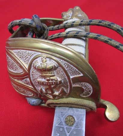  British Victorian Era, 1827 Pattern Royal Navy Officers Sword & Knot — image 7