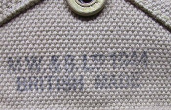  US WWII Canvas Bandage Pouch & Carlisle Bandage, 1944 date, British Made Pouch — image 5