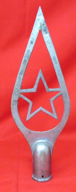  Chinese Cold War Era Metal Flag Pole Top — image 2