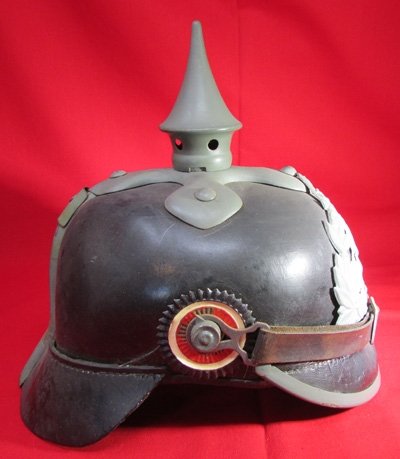  German WWI Hessian, M1915 Enlisted Infantry Pickelhaube, — image 6
