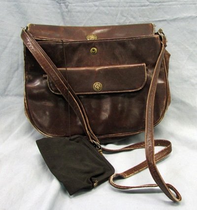  US Korean War, Army WAC Cafe Brown Shoulder Bag, Purse — image 4