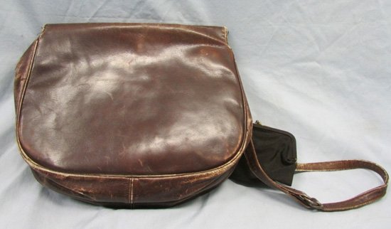  US Korean War, Army WAC Cafe Brown Shoulder Bag, Purse — image 5