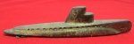 US Post WWII Trench Art Submarine, Brass