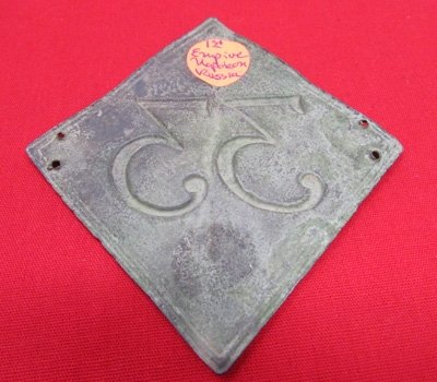  French 1st Empire Infantry Shako Plate, 1810 Pattern, 33rd Regiment, Field Recovered — image 3
