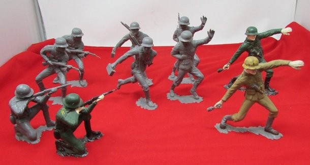  US Cold War Era, German Soldier Lot, 10,  MARX Mfg. 1963 — image 2