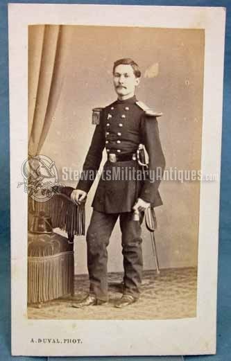  French, Second Empire, Infantry Officer CDV, Tours Photographer — image 2
