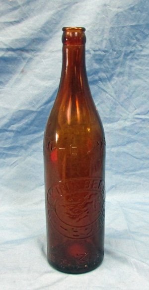 Japanese WWII Kirin Amber Glass Beer Bottle, Wreck Recovered — image 2