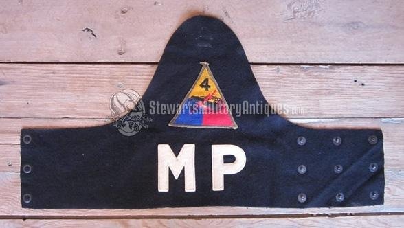  US Vietnam War Era, 4th Armored Division MP Brassard — image 2