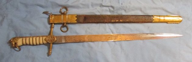  British Pre WWI, Royal Navy Officers Dirk, Edward VII 1901-1910 — image 3