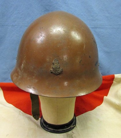  Japanese WWII Navy Helmet, Complete — image 2