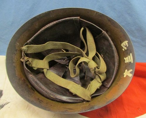  Japanese WWII Navy Helmet, Complete — image 5