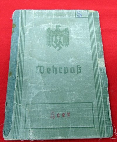  German WWII Army Wehrpass, 1938 — image 2