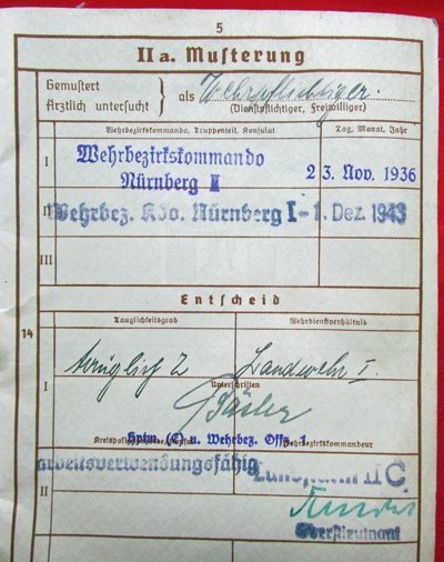  German WWII Army Wehrpass, 1938 — image 6