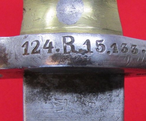  German M1871 Service Bayonet, Regimental Markings with Frog — image 8