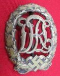 German WWII Bronze DRL Badge, Ernst L. Muller Pforzheim, DRGM …