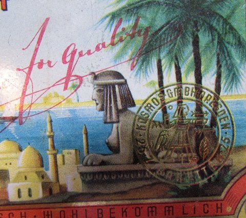  German, Early 20th Century Cigarette Tin, Khedive Egyptian Cigarettes — image 4