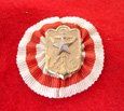 Japanese WWII Time Expired Soldiers League Badge with Rosette