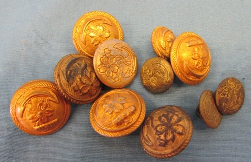 Japanese WWII Navy & NLF Button Lot, USMC Vet Souvenir — image 2