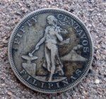 US Philippines Insurrection Era, 50 Centavos Coin, 1904