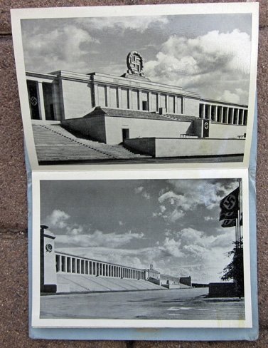 German WWII Postcard Souvenir Booklet, Nurnberg Reichsparteitag, 12 Postcards — image 5