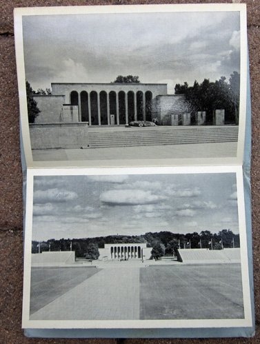 German WWII Postcard Souvenir Booklet, Nurnberg Reichsparteitag, 12 Postcards — image 6