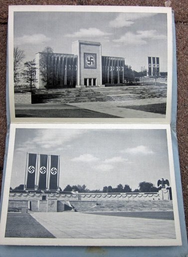 German WWII Postcard Souvenir Booklet, Nurnberg Reichsparteitag, 12 Postcards — image 7