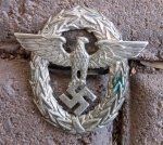 German WWII Early Pattern Police Hat Eagle