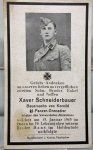 German WWII Waffen-SS Mass Card, January 1945