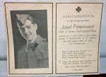 German WWII Waffen-SS Mass Card, Finnish Front 1943