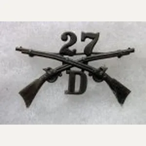 US Ca 1907 Enlisted Service Coat Collar Insignia, Infantry, Co. …