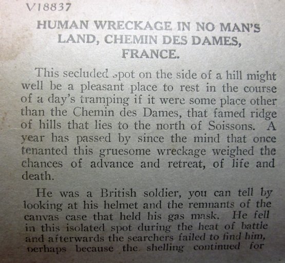 US WWI Keystone View Company Stereo Card, 'Human Wreckage' — image 4