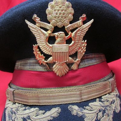 US Pre WWII, Army Field Grade Artillery Officer Dress Hat, Identified, Luxenberg Manufacture — image 3