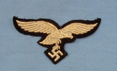 German WWII Luftwaffe Overseas Cap Eagle, Black Wool — image 2
