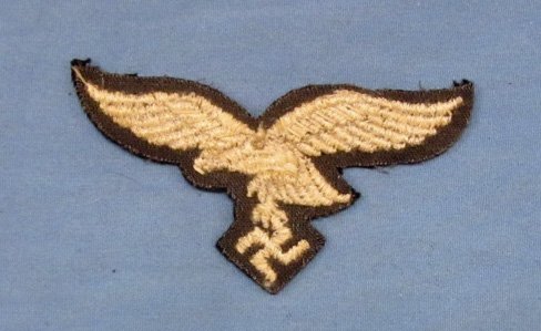 German WWII Luftwaffe Overseas Cap Eagle, Black Wool — image 3