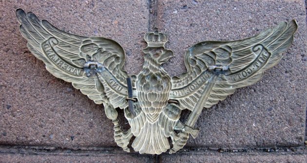 German WWI Enlisted Garde Pickelhaube Wappen, Silver — image 3